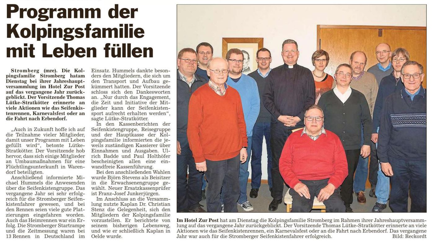 Pressebericht der Glocke vom 10.03.2016